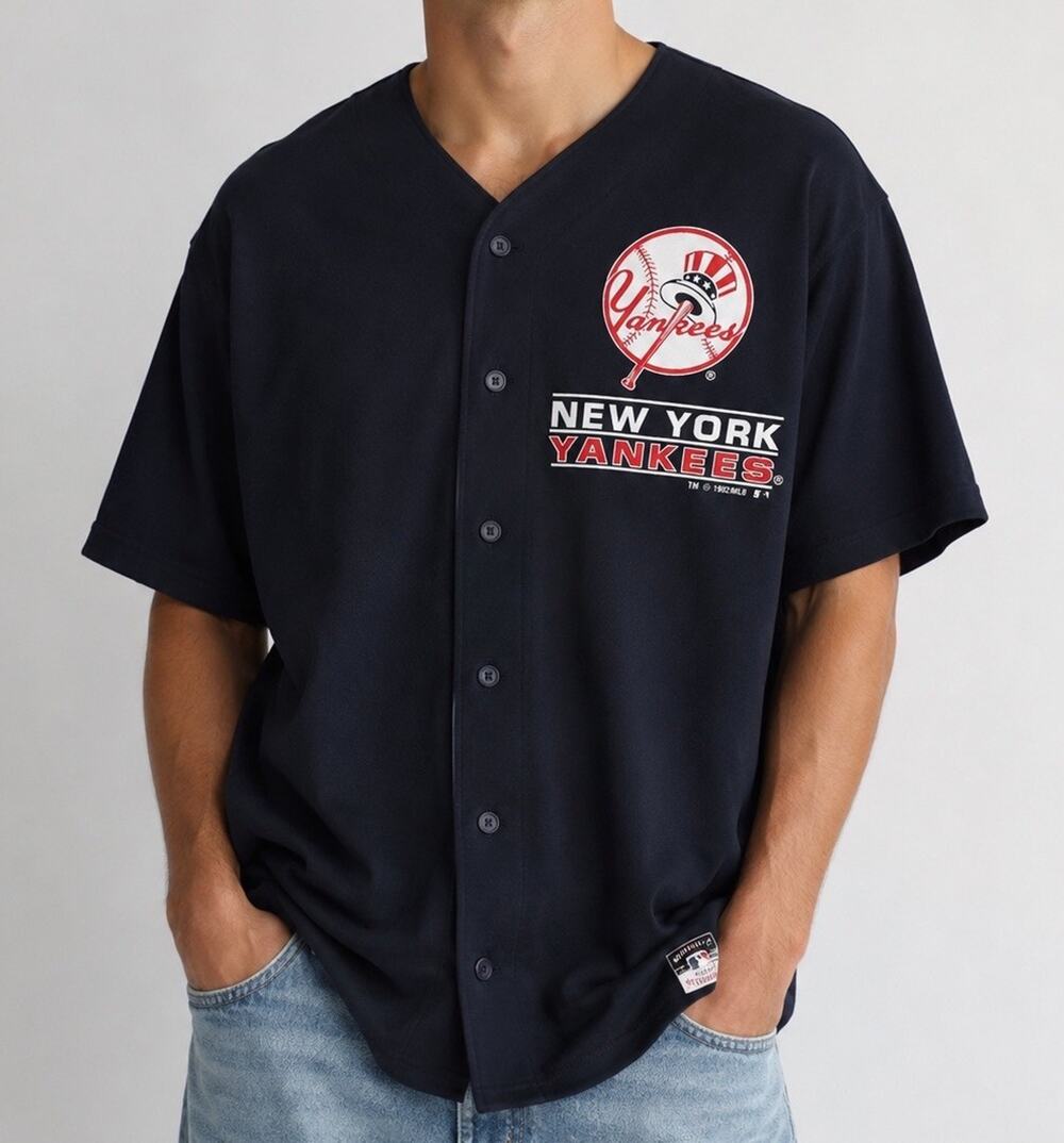 1992 New York Yankees MLB Button-Down Jersey - Rare Dead stock - USA Made - NWT